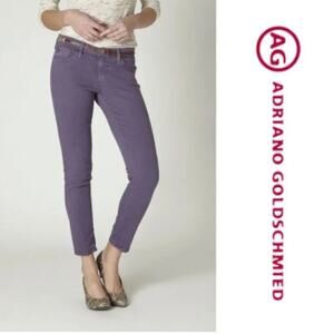 Adriano Goldschmied Women's Stevie Slim Straight Ankle Jean Purple Size 27